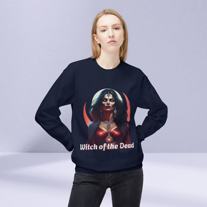 Witch of the Dead Sweatshirt | Unisex Fleece Crewneck | Halloween Apparel, Cozy Gift, Spooky Fashion, Psychedelic Style, Witchy Vibes