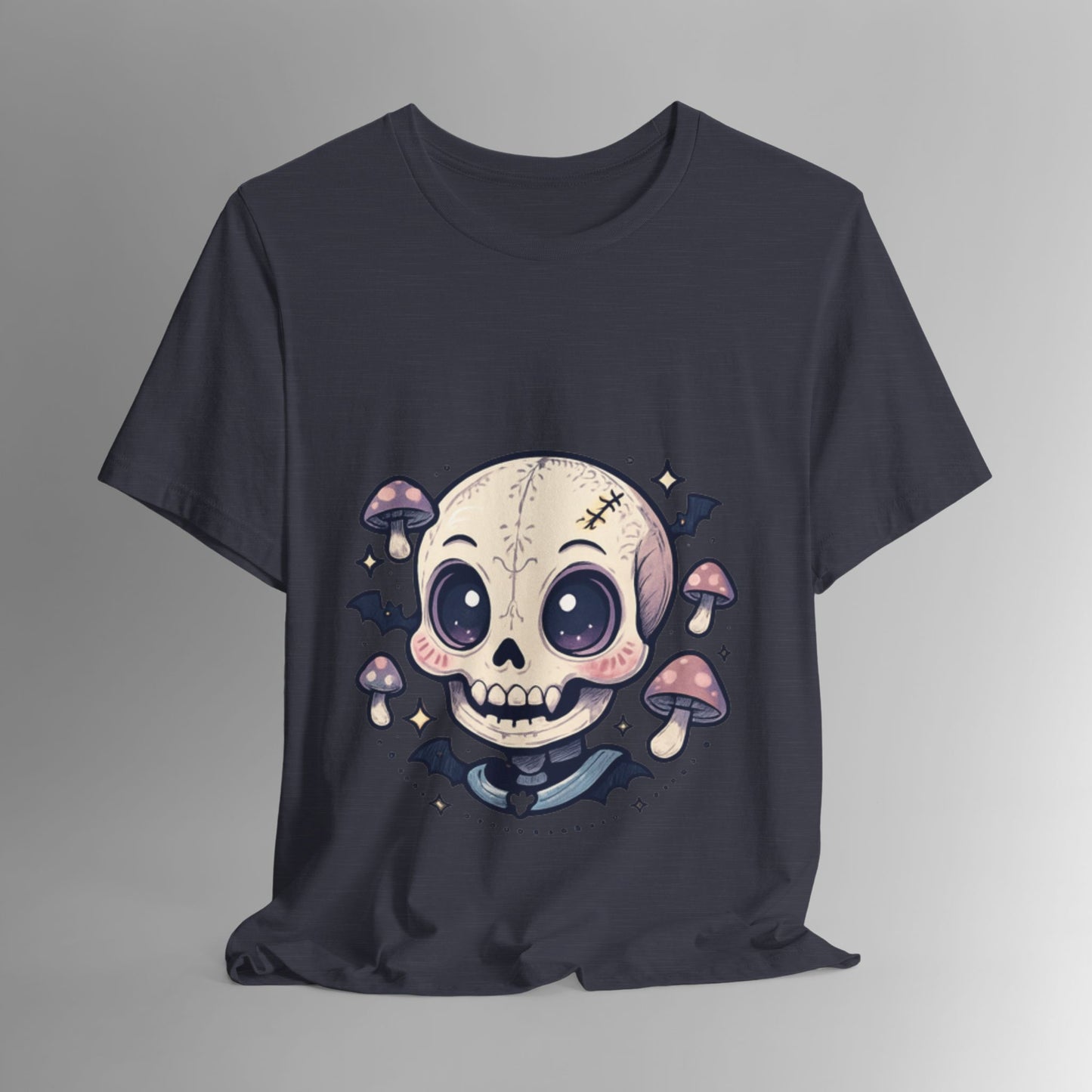 Halloween Skull Tee, Unisex Graphic Tee, Spooky Shirt, Cute Skeleton Apparel, Fall Fashion, Witchy Vibes
