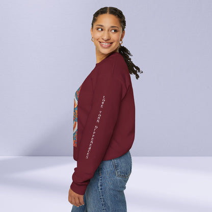 Illustration Of A Woman In Traditional Clothing Heavy Blend™ Sweatshirt