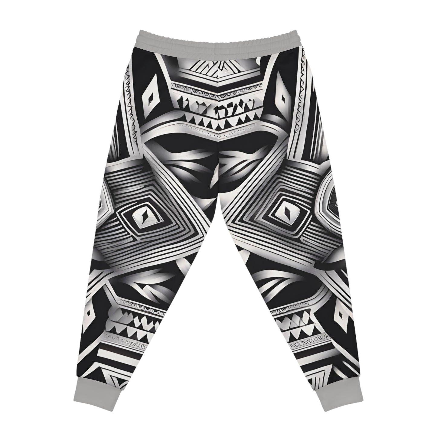 Athletic Black And White Tribal Design Sweatpants