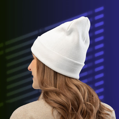 Adorable Ghost Embroidered Halloween Knit Beanie