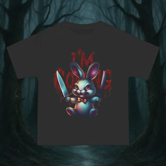 Spooky Bunny T-Shirt - Halloween Humor Tee, Cute Scary Shirt, Fun Graphic Tee, Unique Gift for Halloween, Horror Movie Fans