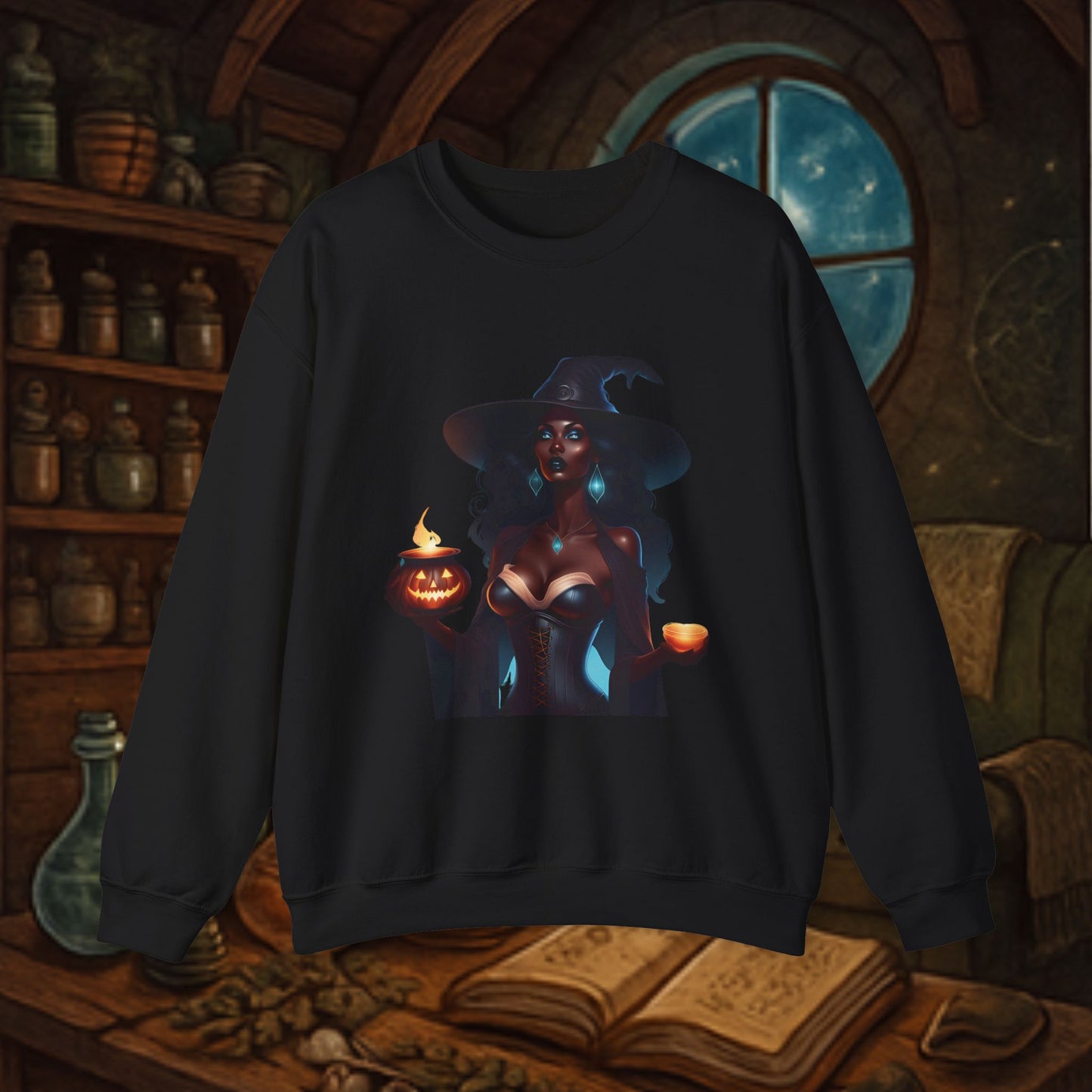 Witchy Halloween Sweatshirt, Cozy Fall Apparel, Unisex Crewneck, Halloween Costume Alternative, Spooky Season Gift, Witchy Decor