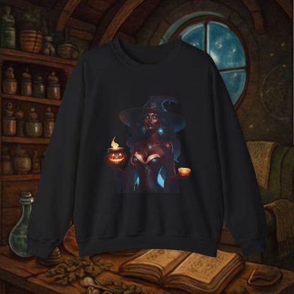 Witchy Halloween Sweatshirt, Cozy Fall Apparel, Unisex Crewneck, Halloween Costume Alternative, Spooky Season Gift, Witchy Decor