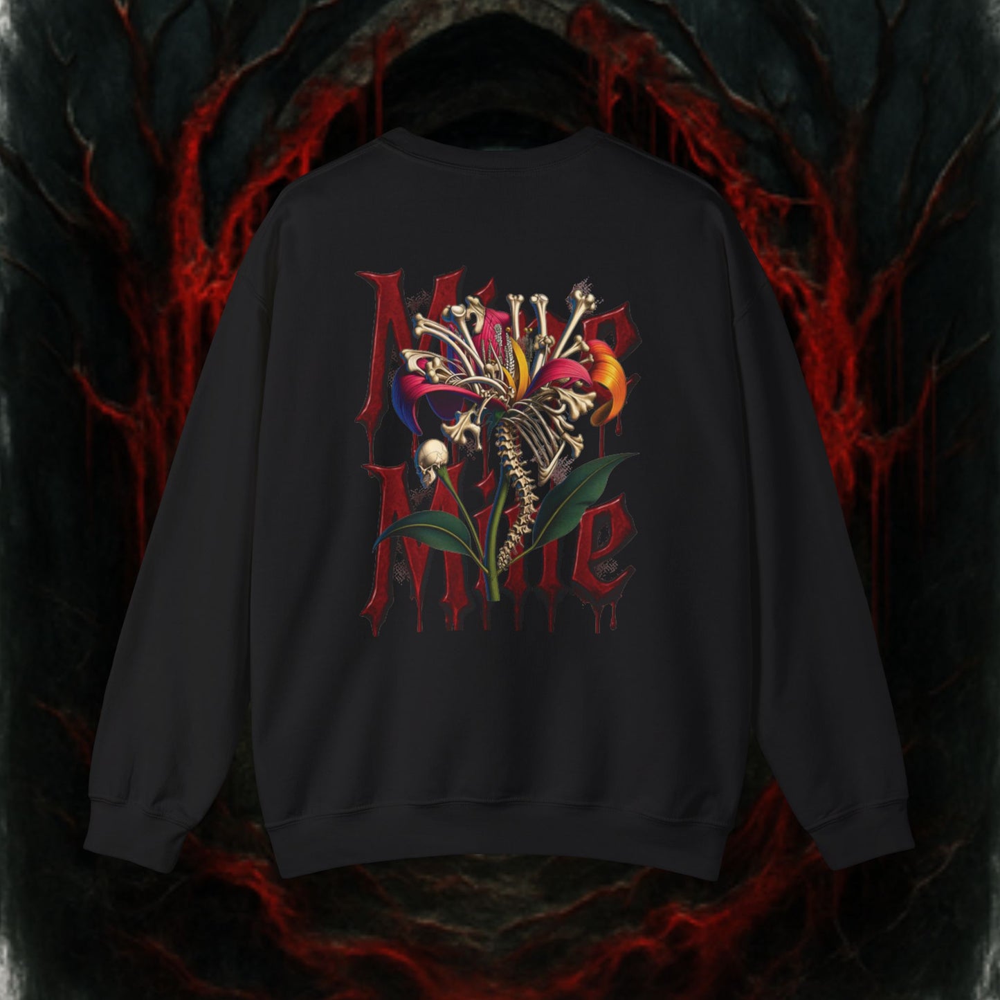 Gothic Monster Sweatshirt - Unisex Crewneck, Spooky Apparel, Halloween Gift, Dark Aesthetic, Unique Streetwear