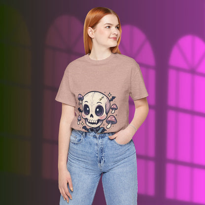 Halloween Skull Tee, Unisex Graphic Tee, Spooky Shirt, Cute Skeleton Apparel, Fall Fashion, Witchy Vibes