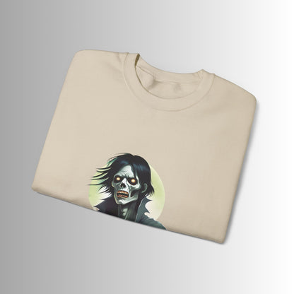 Gothic Zombie Horror Crewneck Sweatshirt - Unisex Gift for Halloween, Spooky Nights, Horror Lovers, Funny Sweatshirt, Casual Wear