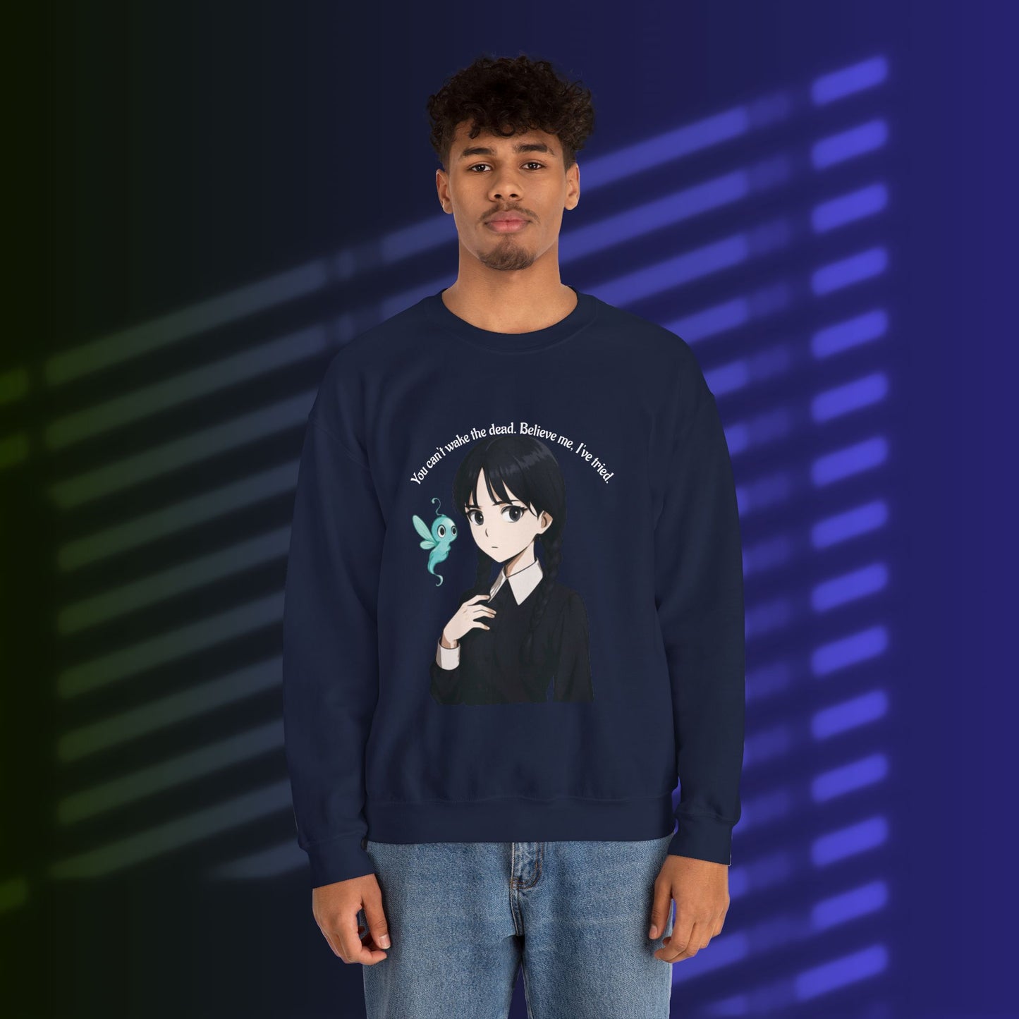 Anime-Inspired Wednesday Can't Wake the Dead Sweatshirt