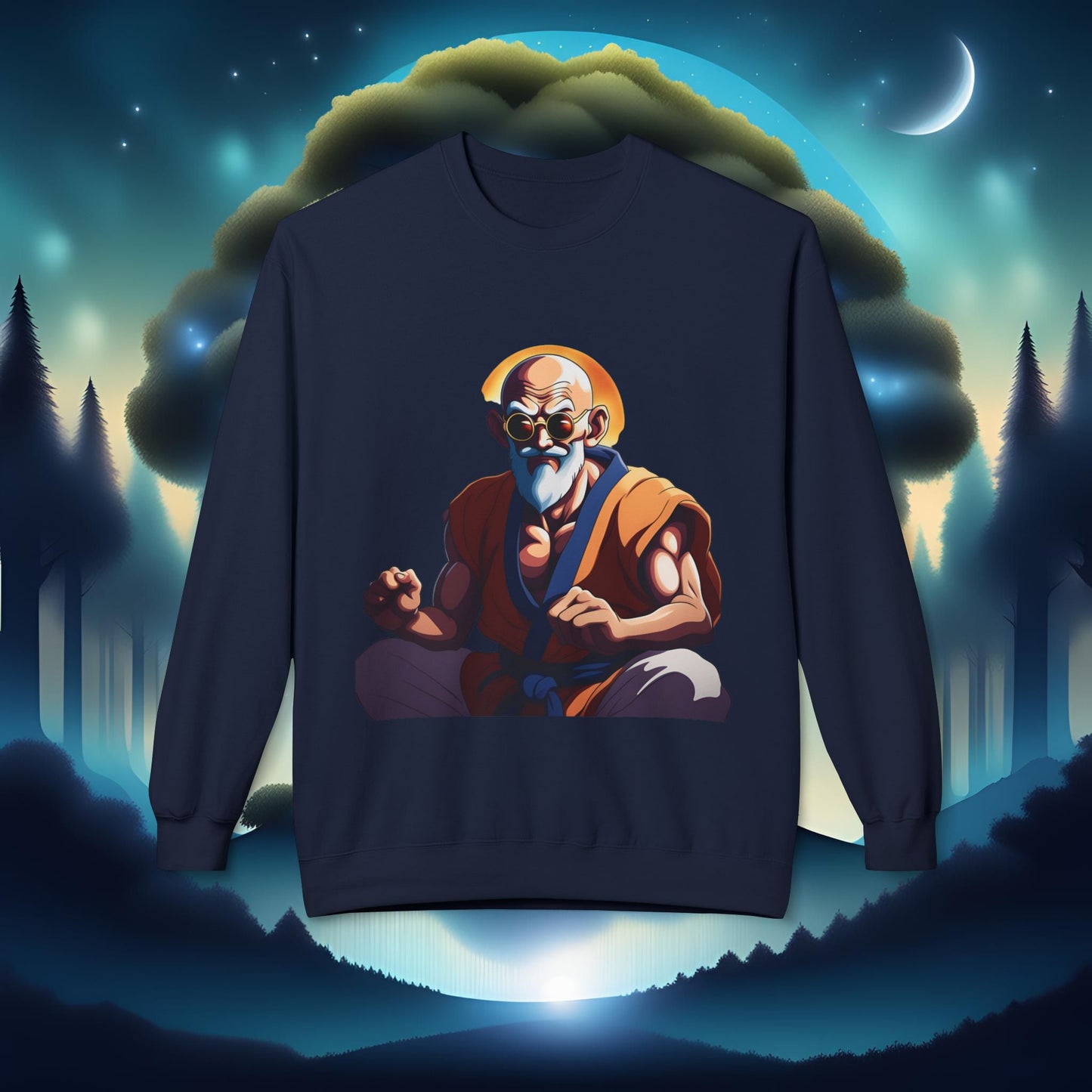 Master Roshi Softstyle Fleece Crewneck Sweatshirt