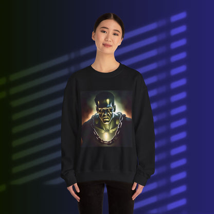 Vintage Frankenstein Horror Crewneck Sweatshirt, Unisex Halloween Sweater, Frankenstein Gift, Cozy Lounge Wear, Spooky Style, Autumn Apparel, Horror Fans