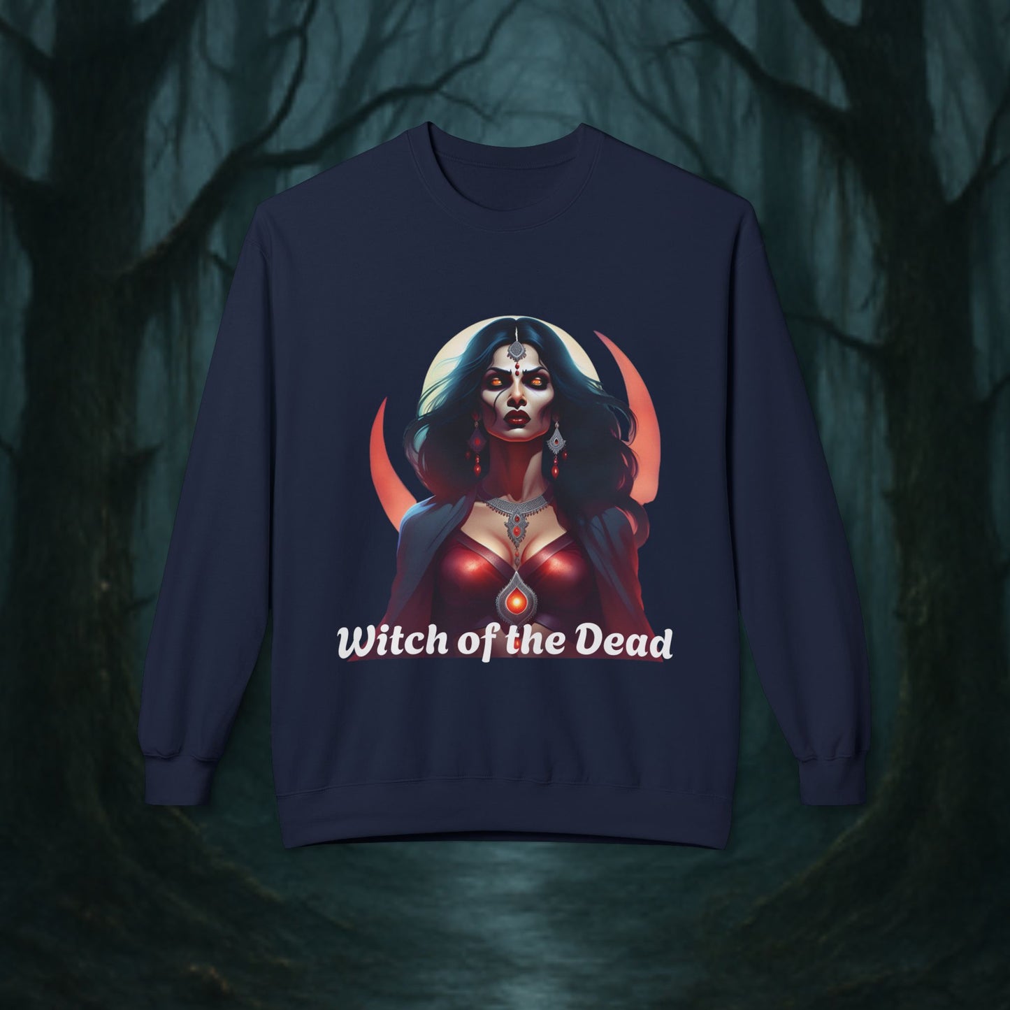 Witch of the Dead Sweatshirt | Unisex Fleece Crewneck | Halloween Apparel, Cozy Gift, Spooky Fashion, Psychedelic Style, Witchy Vibes