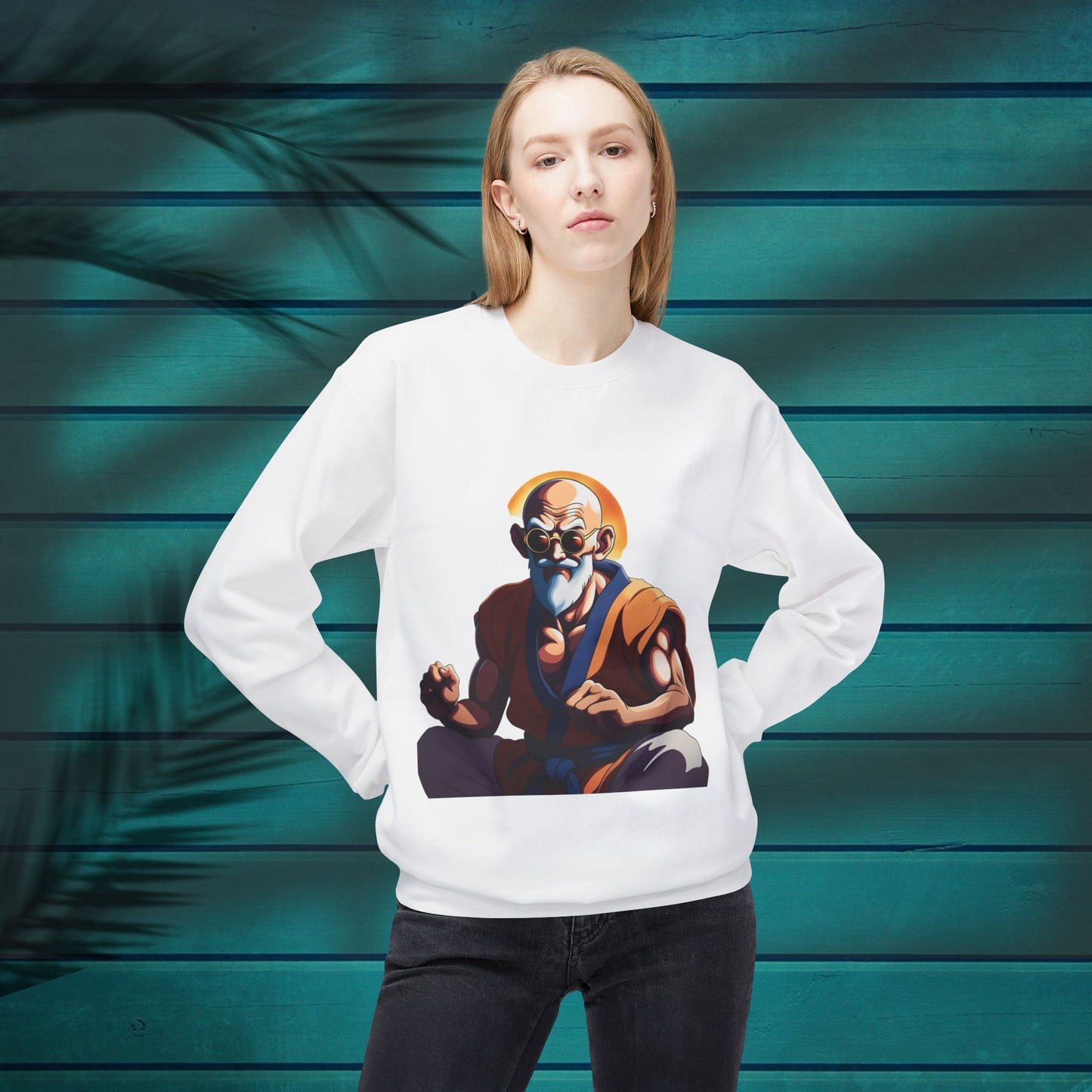 Master Roshi Softstyle Fleece Crewneck Sweatshirt