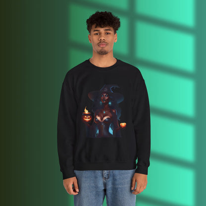 Witchy Halloween Sweatshirt, Cozy Fall Apparel, Unisex Crewneck, Halloween Costume Alternative, Spooky Season Gift, Witchy Decor