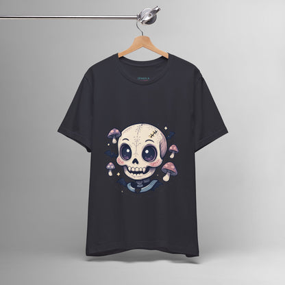 Halloween Skull Tee, Unisex Graphic Tee, Spooky Shirt, Cute Skeleton Apparel, Fall Fashion, Witchy Vibes