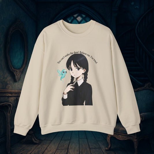 Anime-Inspired Wednesday Can't Wake the Dead Sweatshirt