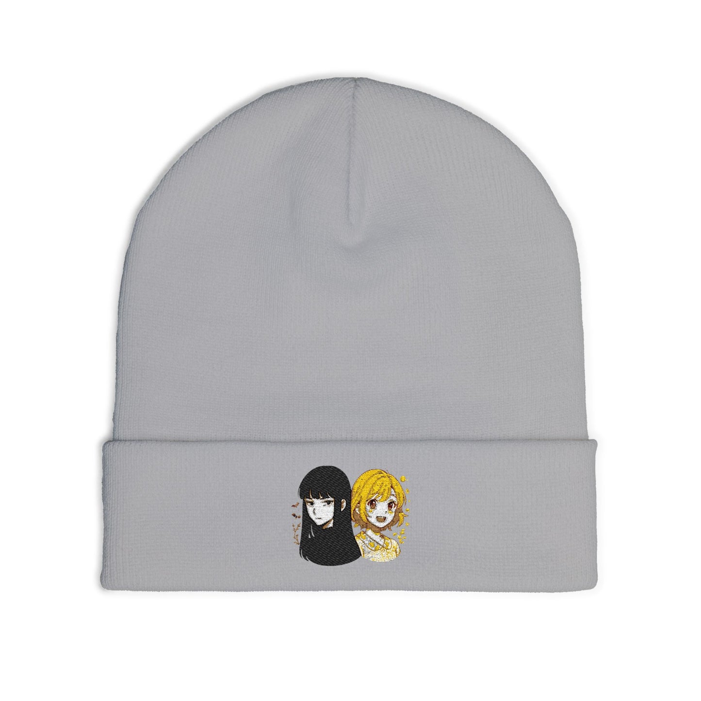 Anime-Inspired Knit Beanie, Embroidered Winter Hat, Gifts for Fans, Stylish Headwear for Cold Weather, Unique Cosplay Accessory