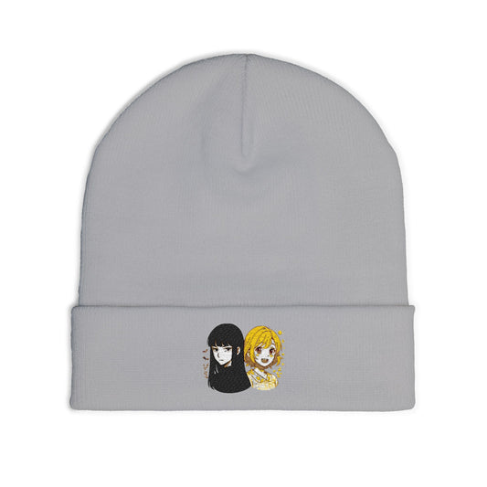 Anime-Inspired Knit Beanie, Embroidered Winter Hat, Gifts for Fans, Stylish Headwear for Cold Weather, Unique Cosplay Accessory